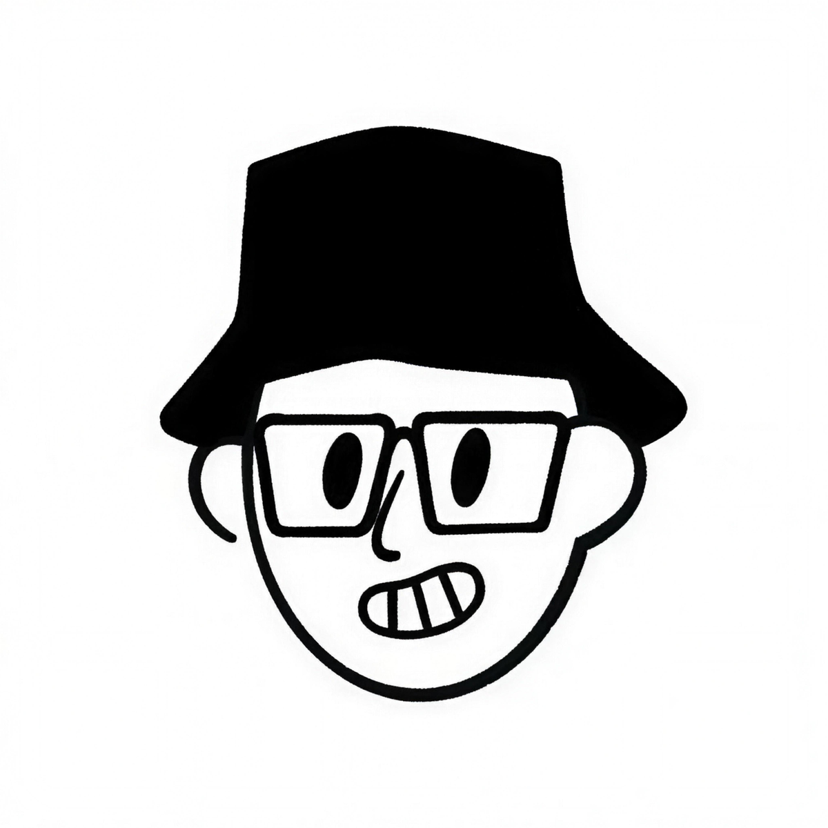 Jacky Zhong avatar — bucket hat, glasses, big grin